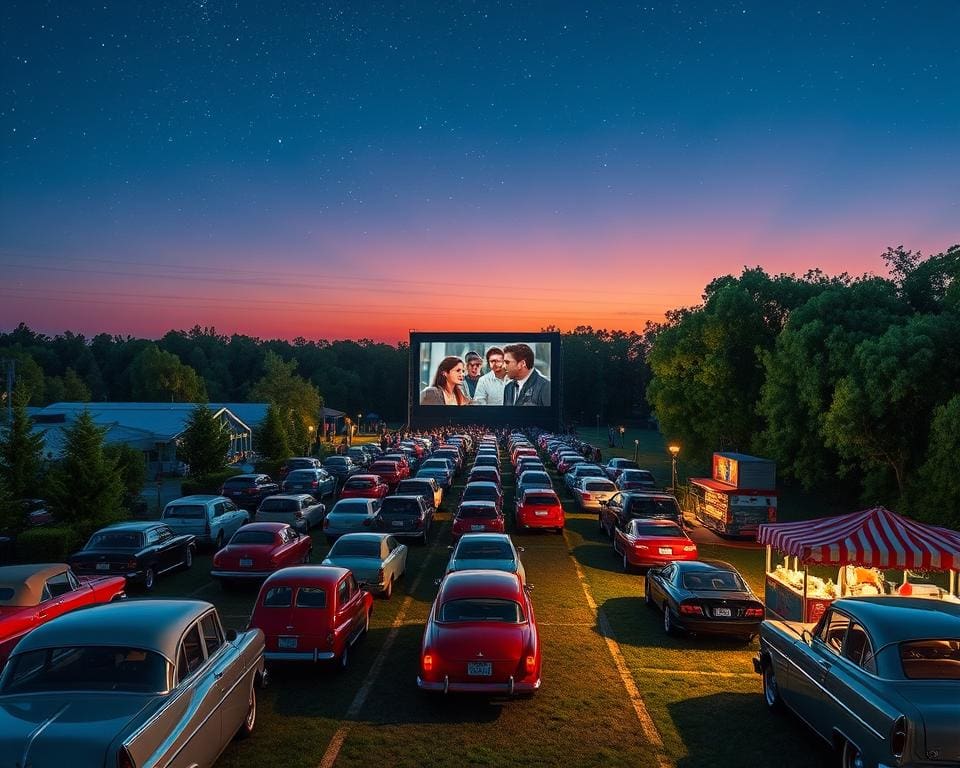 Bioscoopbezoek aan een drive-in bioscoop met je favoriete films