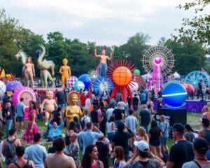 Festivaldag met unieke kunstinstallaties en muziekoptredens