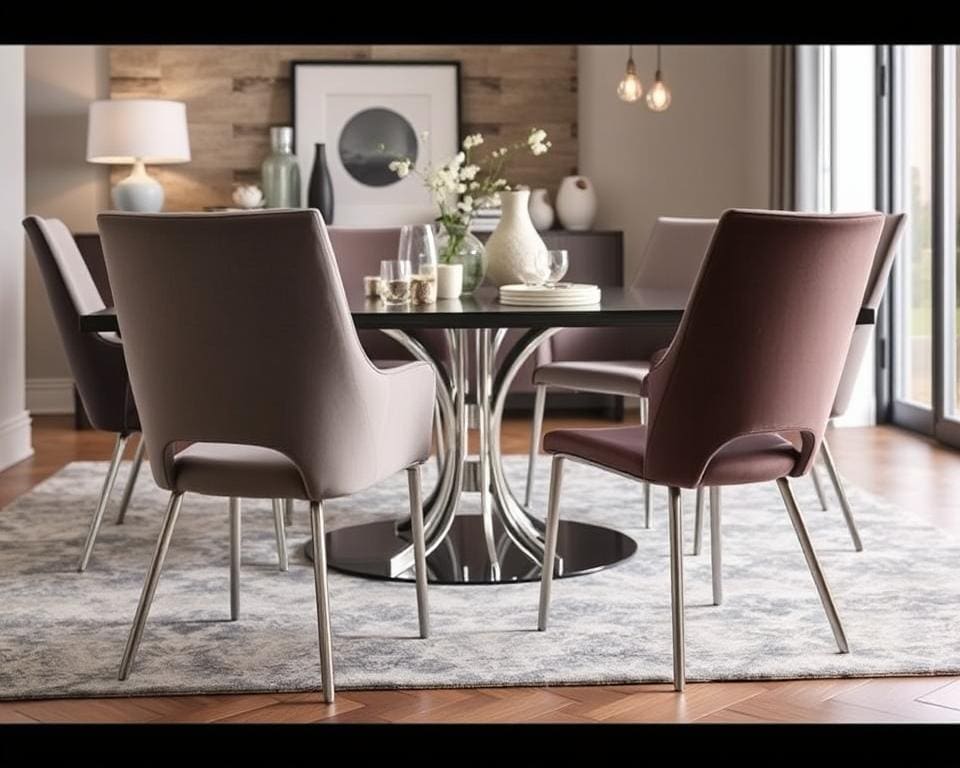 Moderne eetkamerstoelen die comfort en stijl combineren