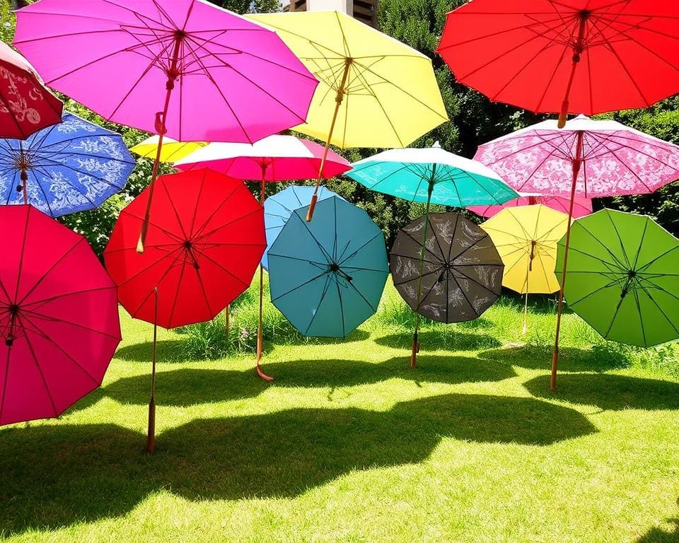 Opklapbare parasols voor flexibele zonbescherming