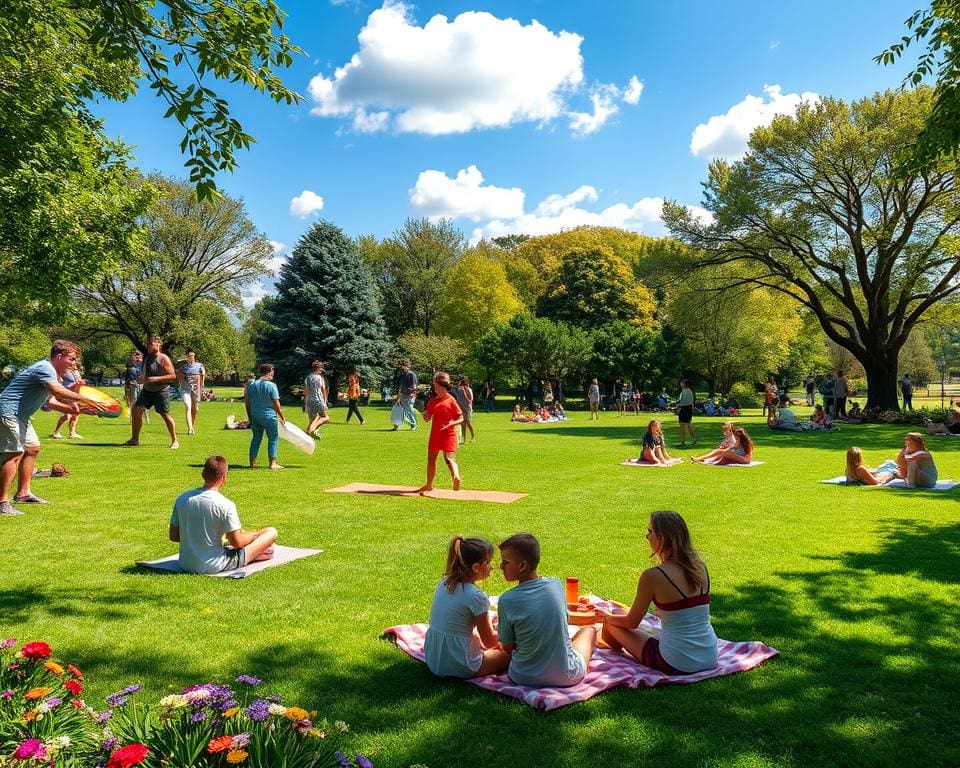 Parkmiddag met sportieve uitdagingen en ontspannen pauzes