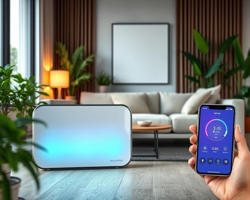 Slimme luchtreinigers met app-bediening voor gemak