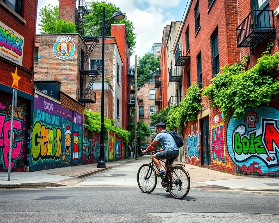 Stadsfietstocht langs wijken vol street art en graffiti