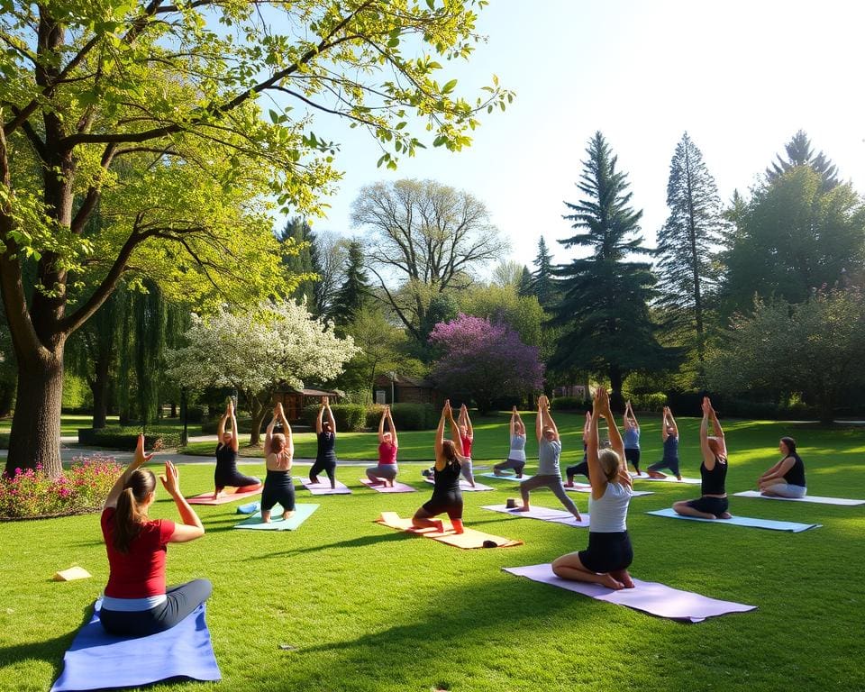 yoga in het park