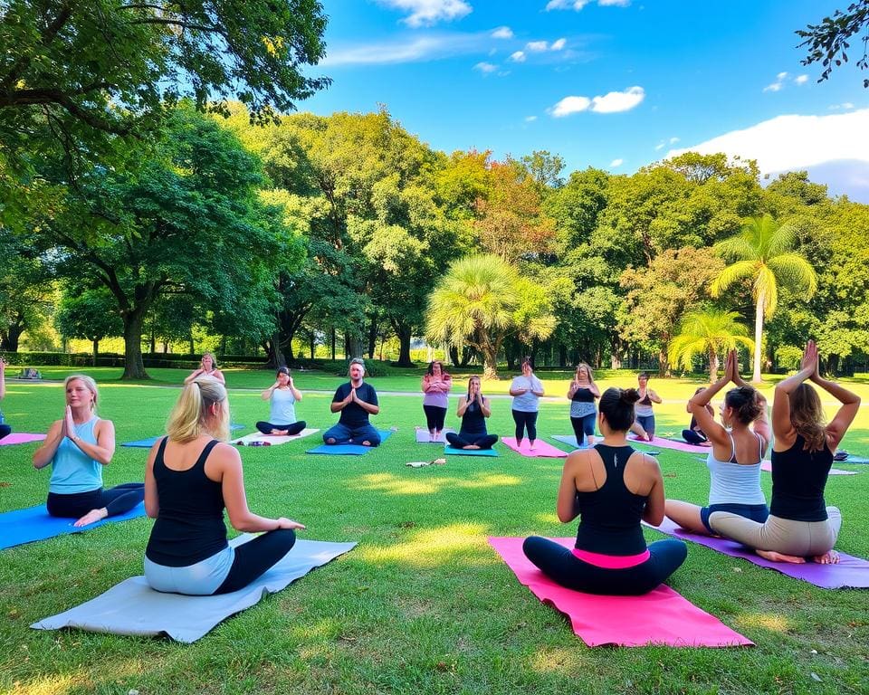 yoga in het park