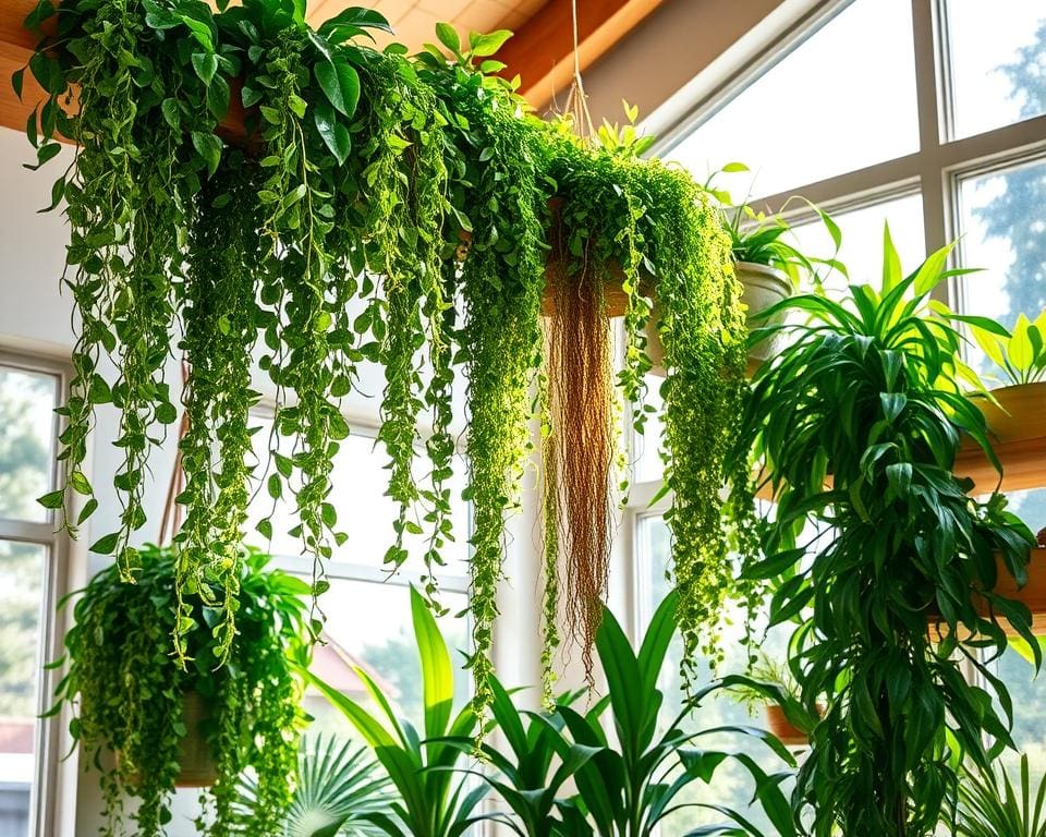 Hangplanten die zorgen voor een natuurlijke uitstraling in huis