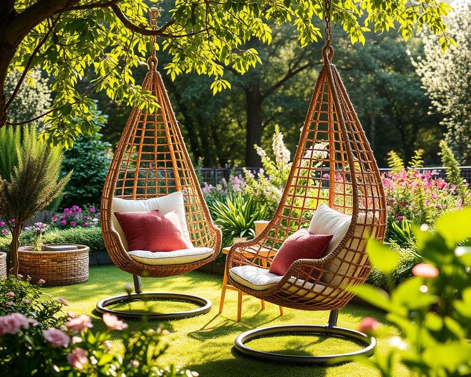 Hangstoelen voor ontspanning in huis of tuin