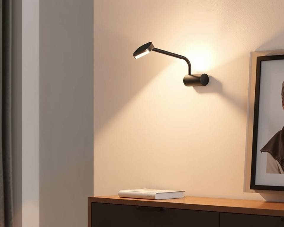 Flexibele verlichting met een magnetische wandlamp