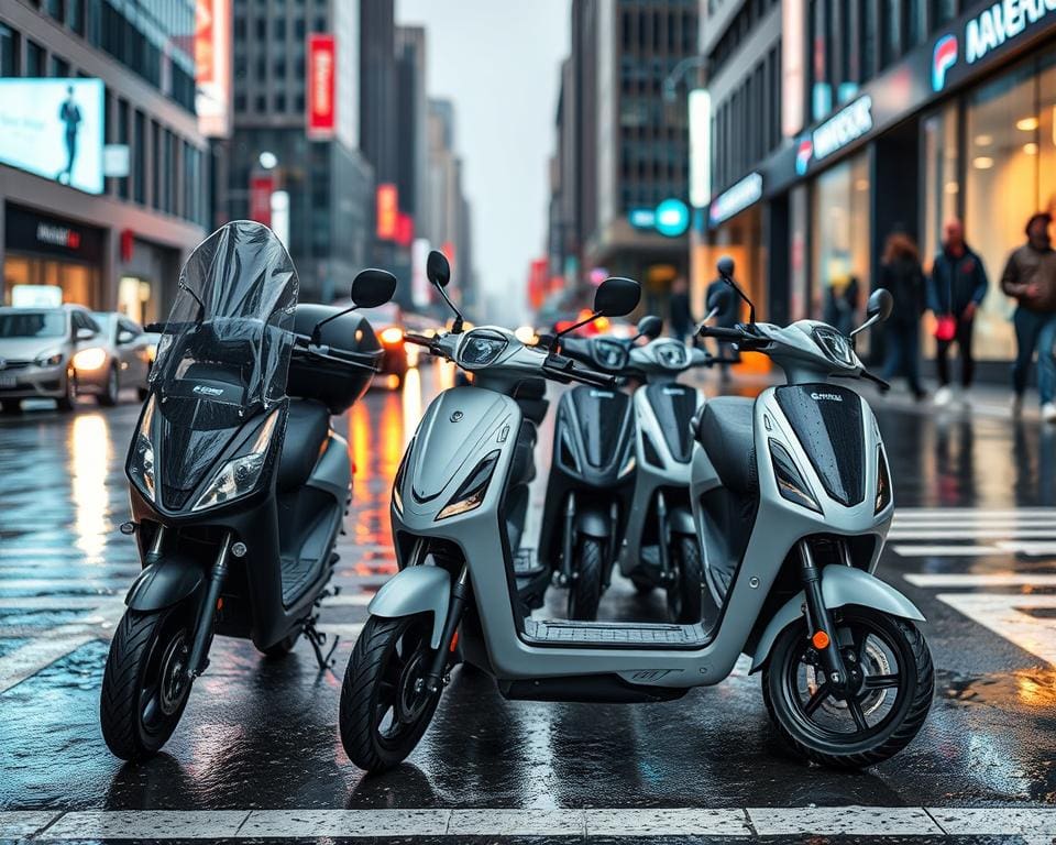 Elektrische scooters met regenbestendige ontwerpen