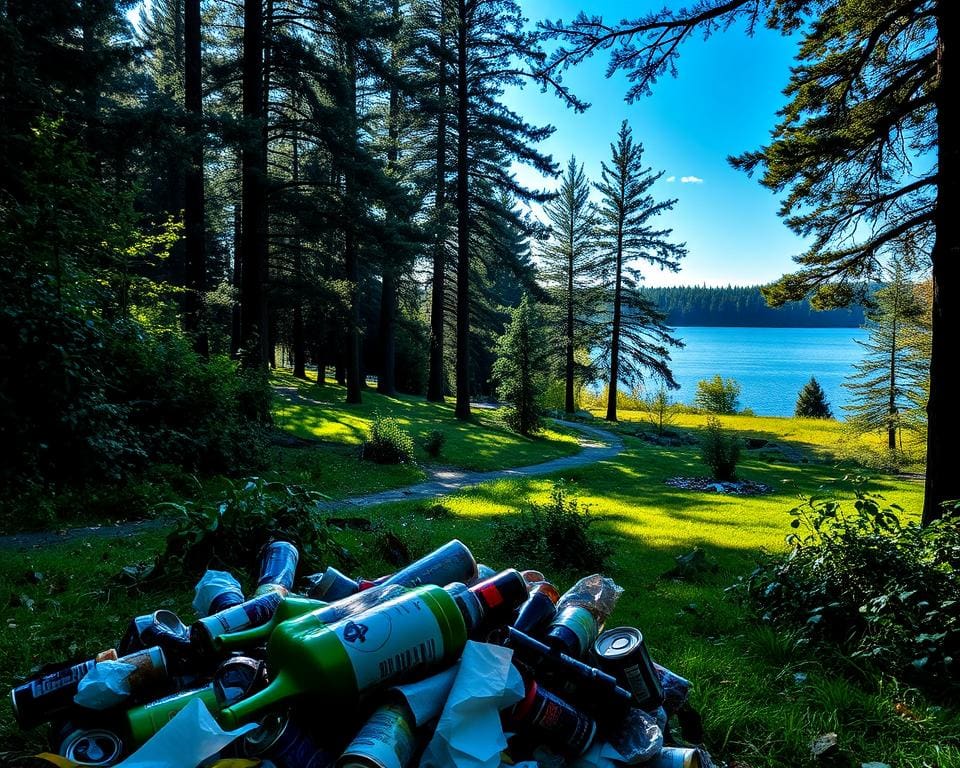 Wat gebeurt er bij zwerfvuil in een park in Zweden? 🇸🇪