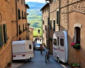 Hoe reis je met een caravan door smalle Toscaanse dorpen?