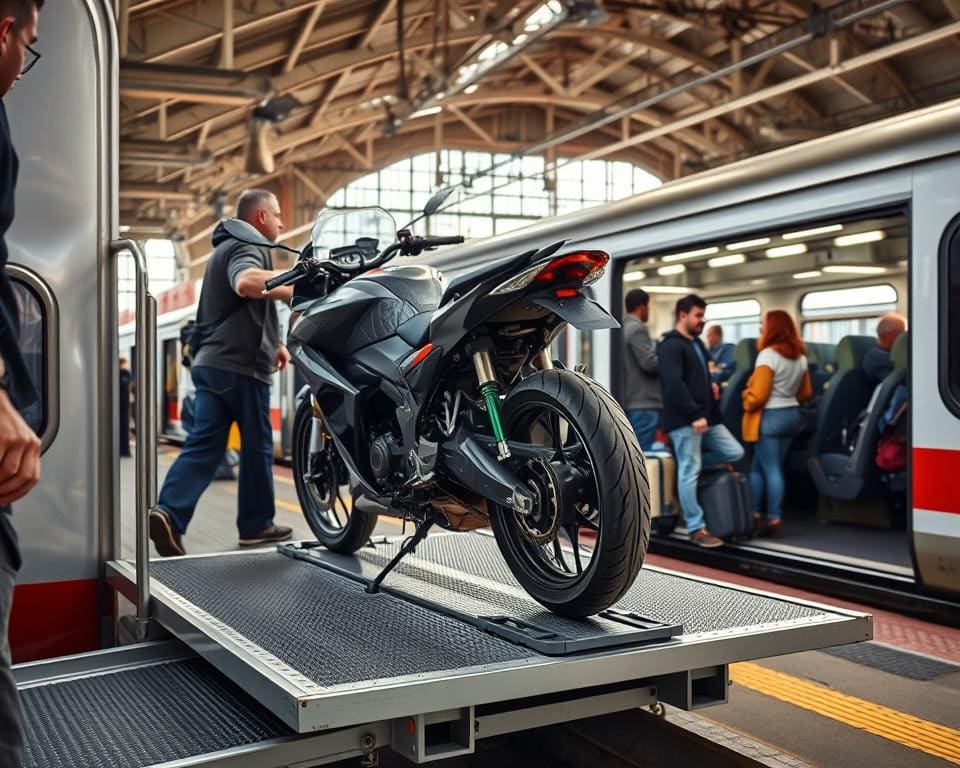 Hoe reis je met je motor op de trein?