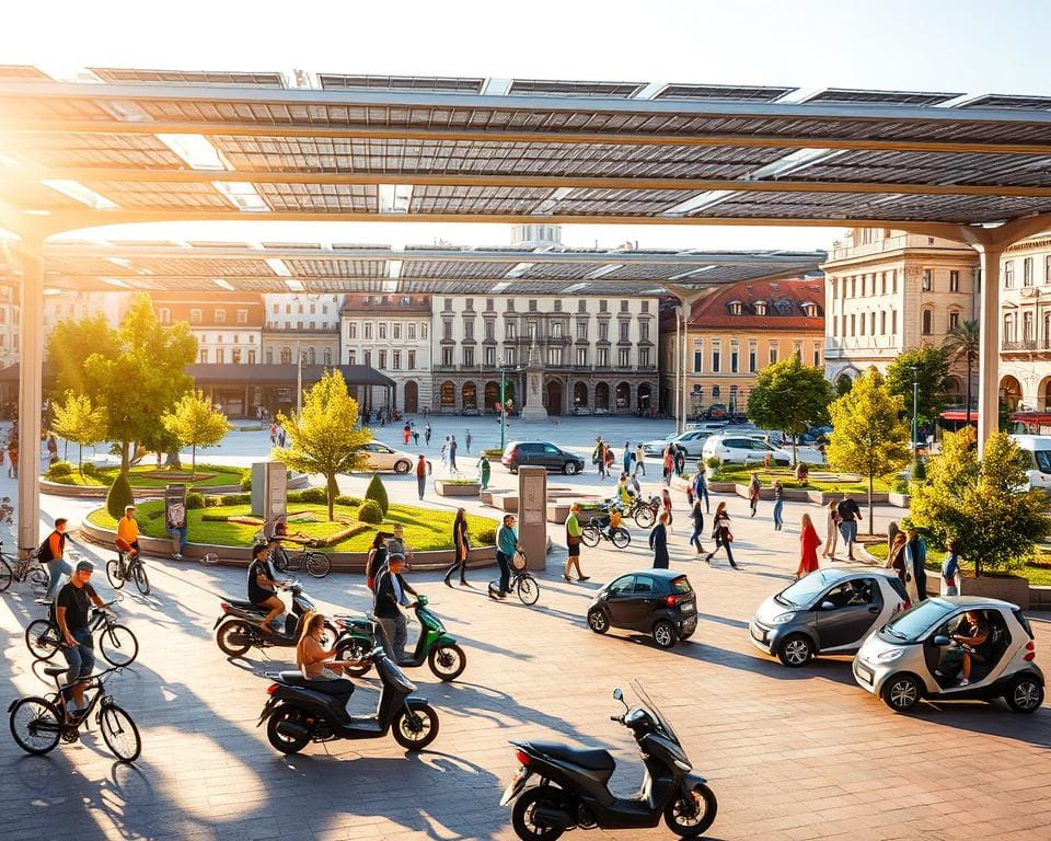 duurzame mobiliteit in stadscentra