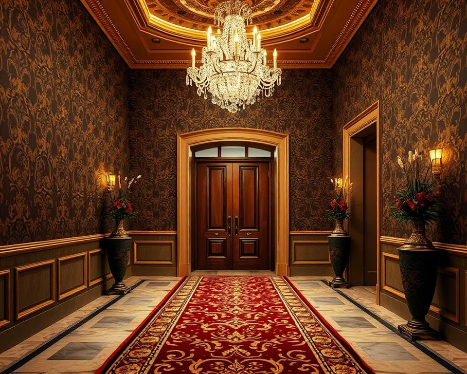 Wat is een slimme manier om behang in de hal te gebruiken?