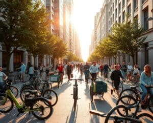 De opmars van elektrische fietsen in de stad