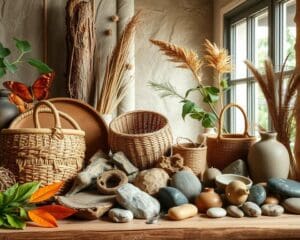 Welke kleuren versterken natuurlijke materialen?