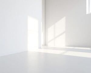 Welke texturen geven diepte aan witte muren?