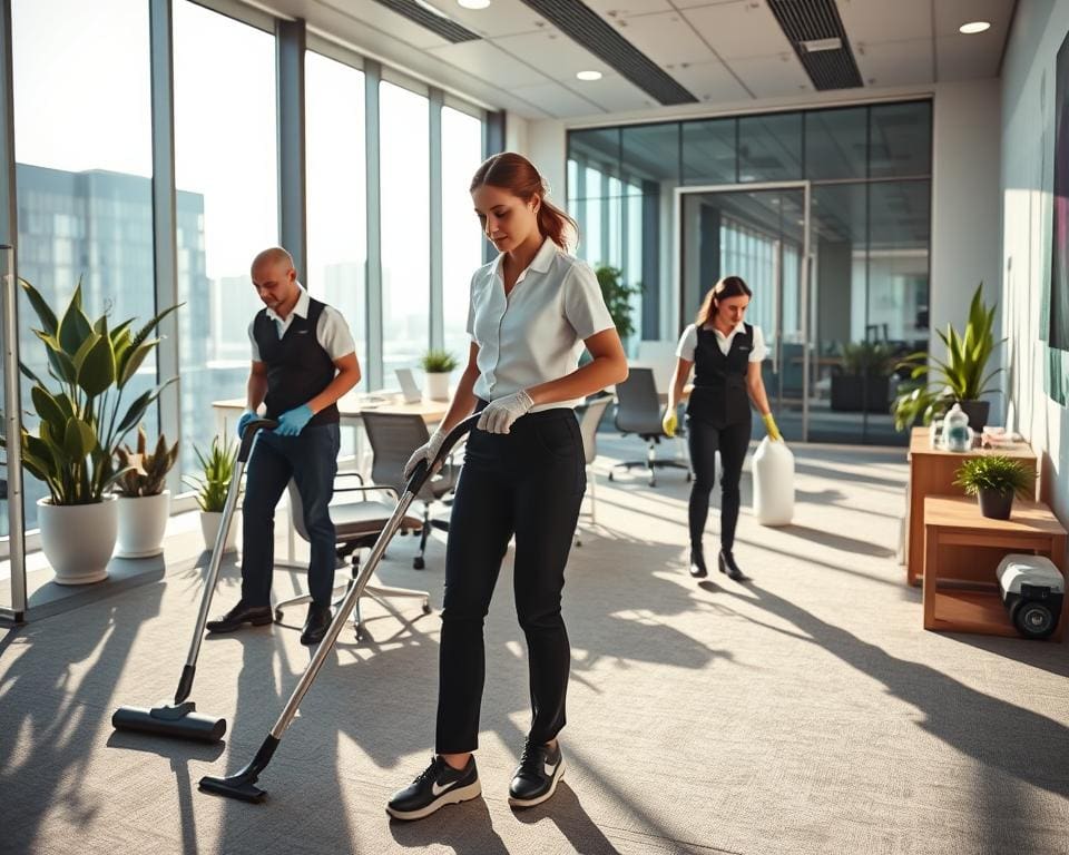 Hoe werkt een schoonmaakbedrijf voor kantoren?