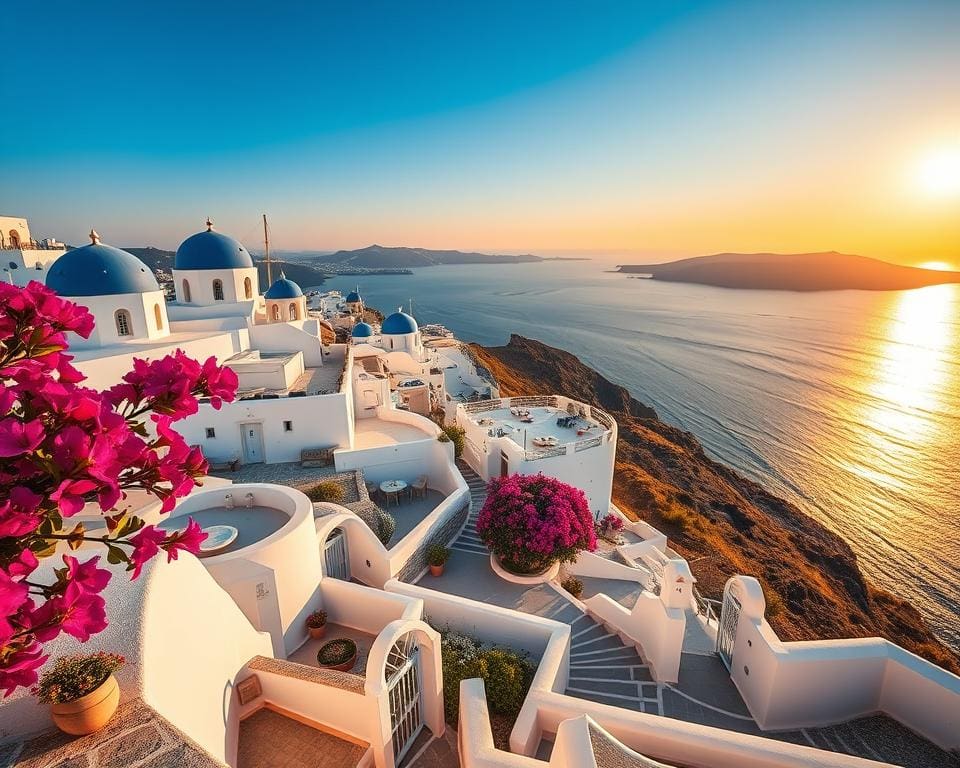 Waarom is Santorini beroemd om zijn uitzicht en dorpen?