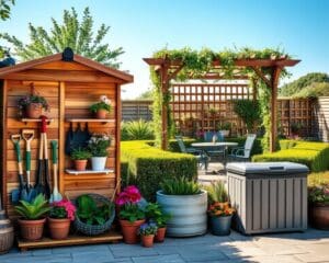 Wat zijn praktische oplossingen voor tuinopslag?