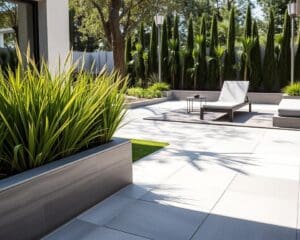 Welke bestrating past bij een moderne tuin?