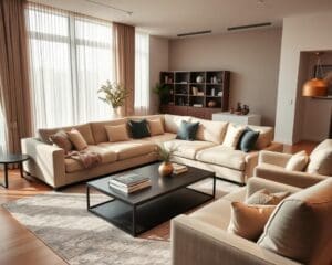 Welke hoekbank past bij een ruime woonkamer?