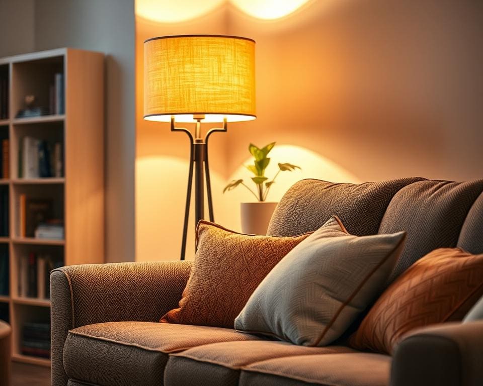 Welke vloerlamp past naast de bank?