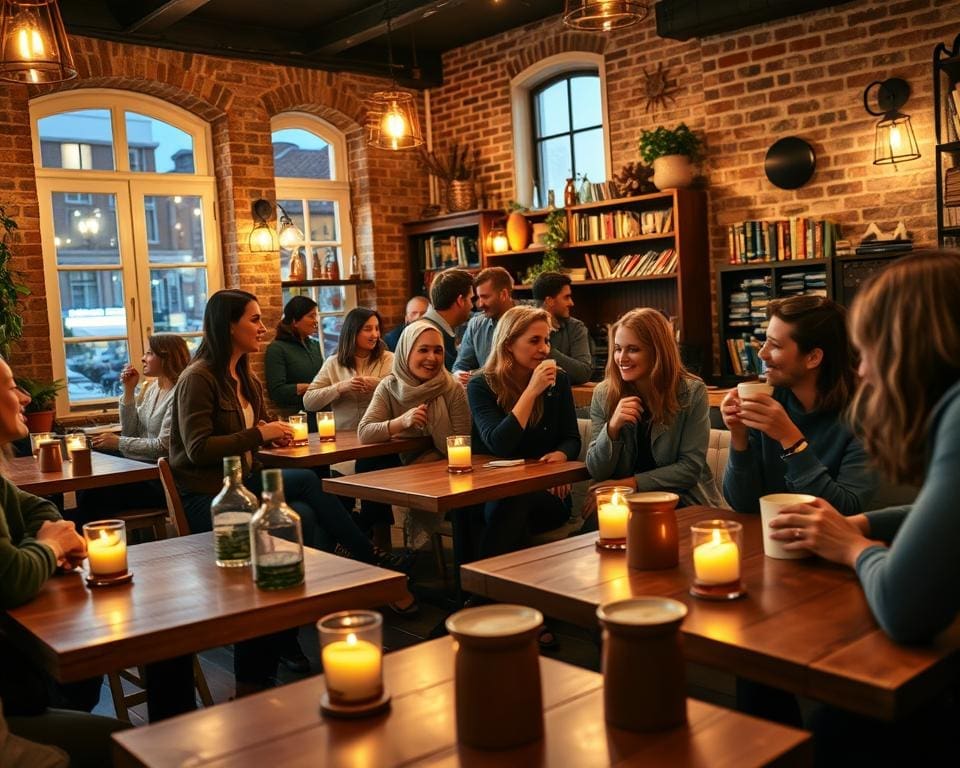 gezellige cafés avond
