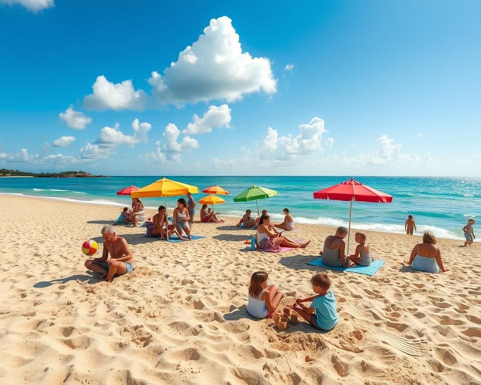 stranden zomerse dag