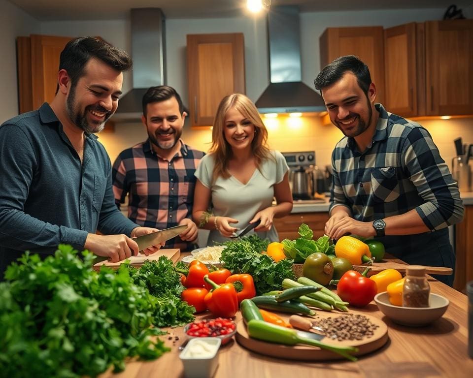 koken met vrienden