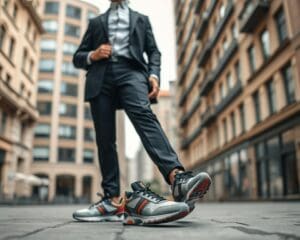 sneakers onder pak